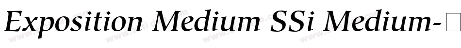 Exposition Medium SSi Medium字体转换